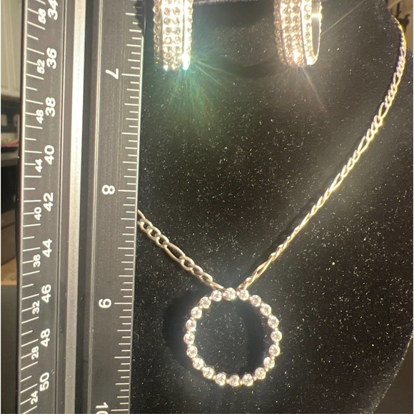 Jewelry, set clear, Gemstone ring, size 9 eternity pendant fine jewelry - Picture 3 of 6